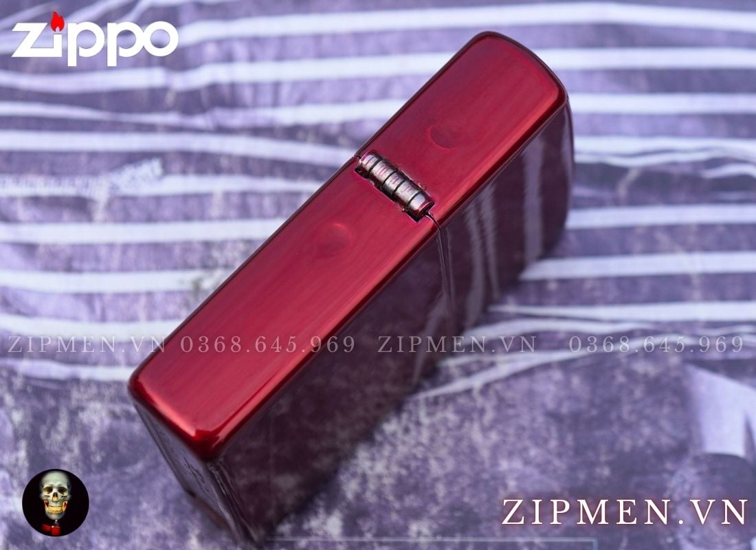 Zippo 21063 sơn tĩnh điện đỏ candy apple red chính hãng