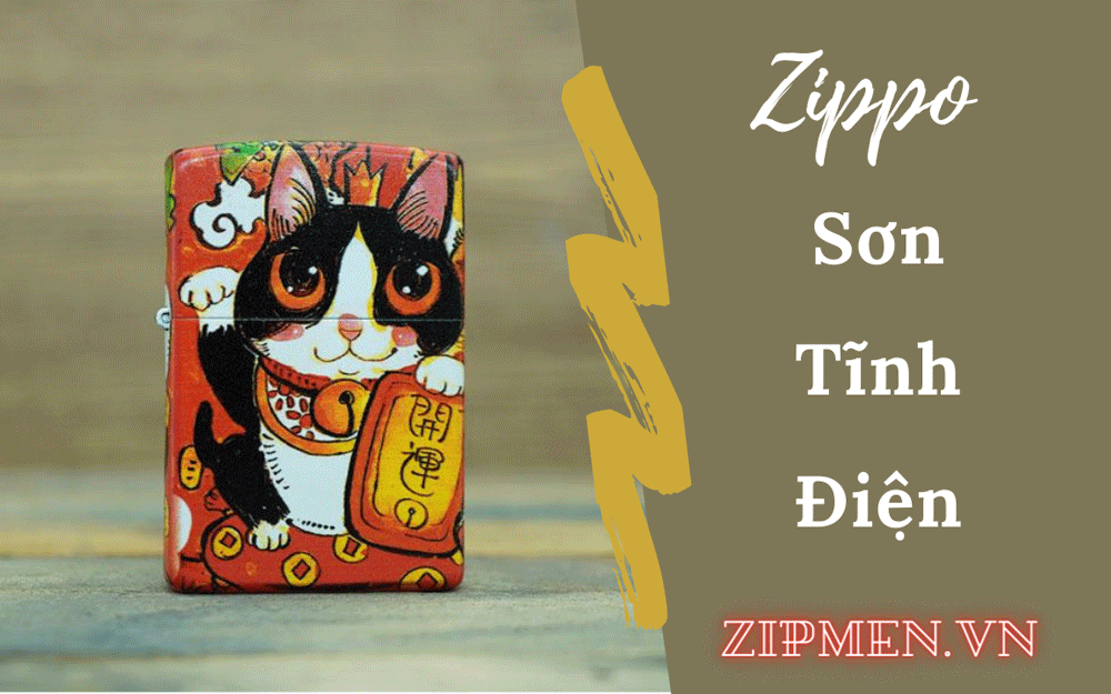 Hộp quẹt Zippo sơn tĩnh điện chính hãng
