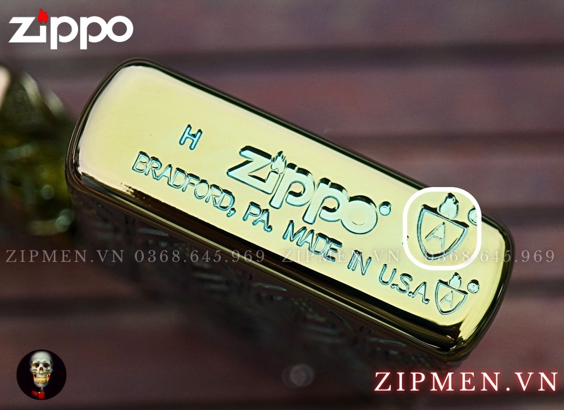 Bật lửa zippo armor 360 multicut chủ đề rồng xanh chính hãng