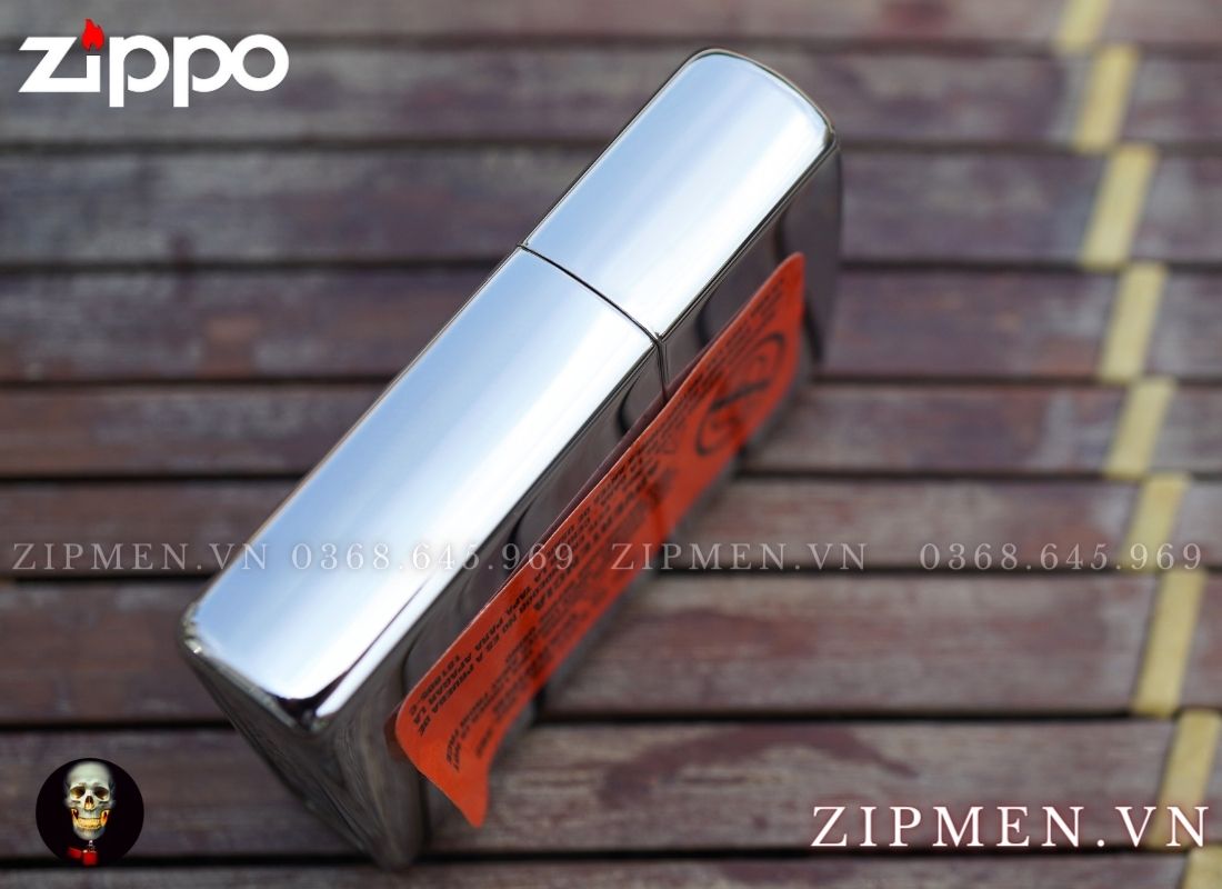 zippo chính hãng usa chrome khắc logo