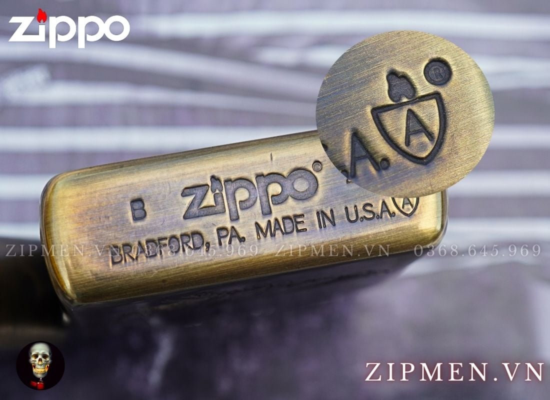 Zippo Armor cao cấp chủ đề câu cá