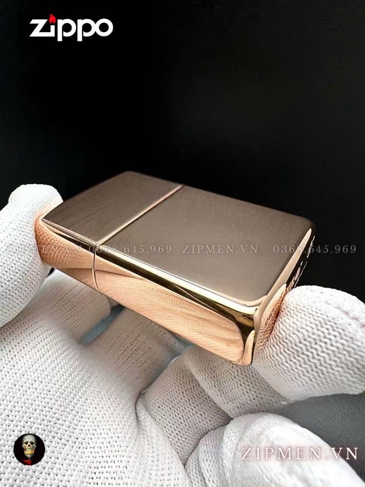 zippo armor coty 2023 đồng đỏ nguyên khối