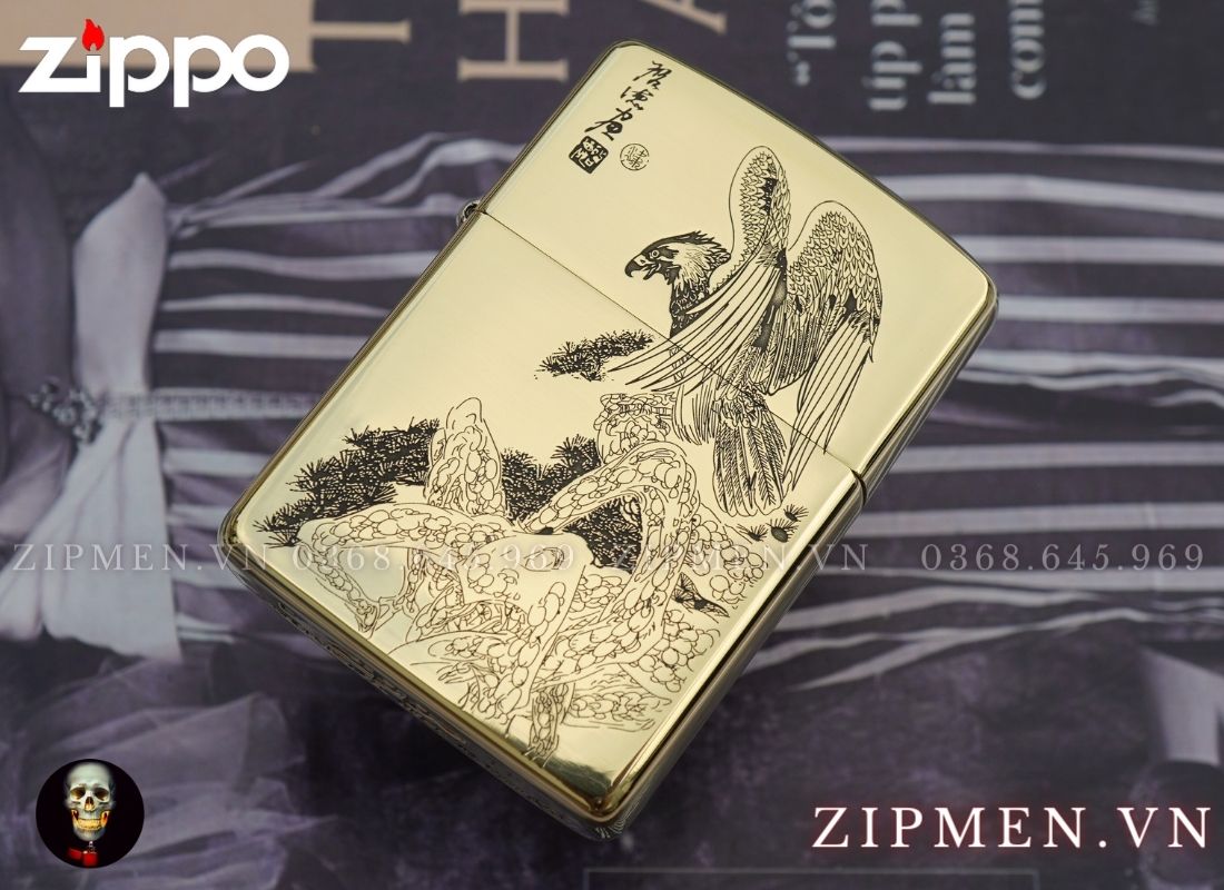 Zippo xuất châu Á hình Đại Bàng