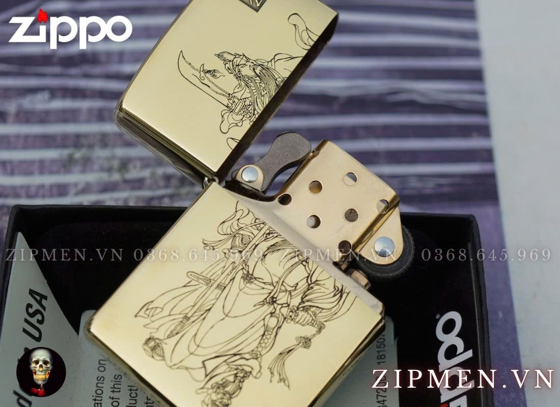 Zippo usa cao cấp chủ đề Quan Công