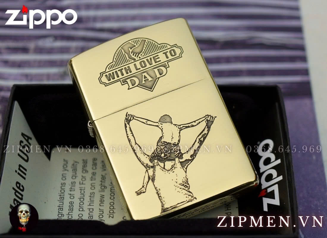 Bật lửa Zippo USA chính hãng chủ đề cha và con