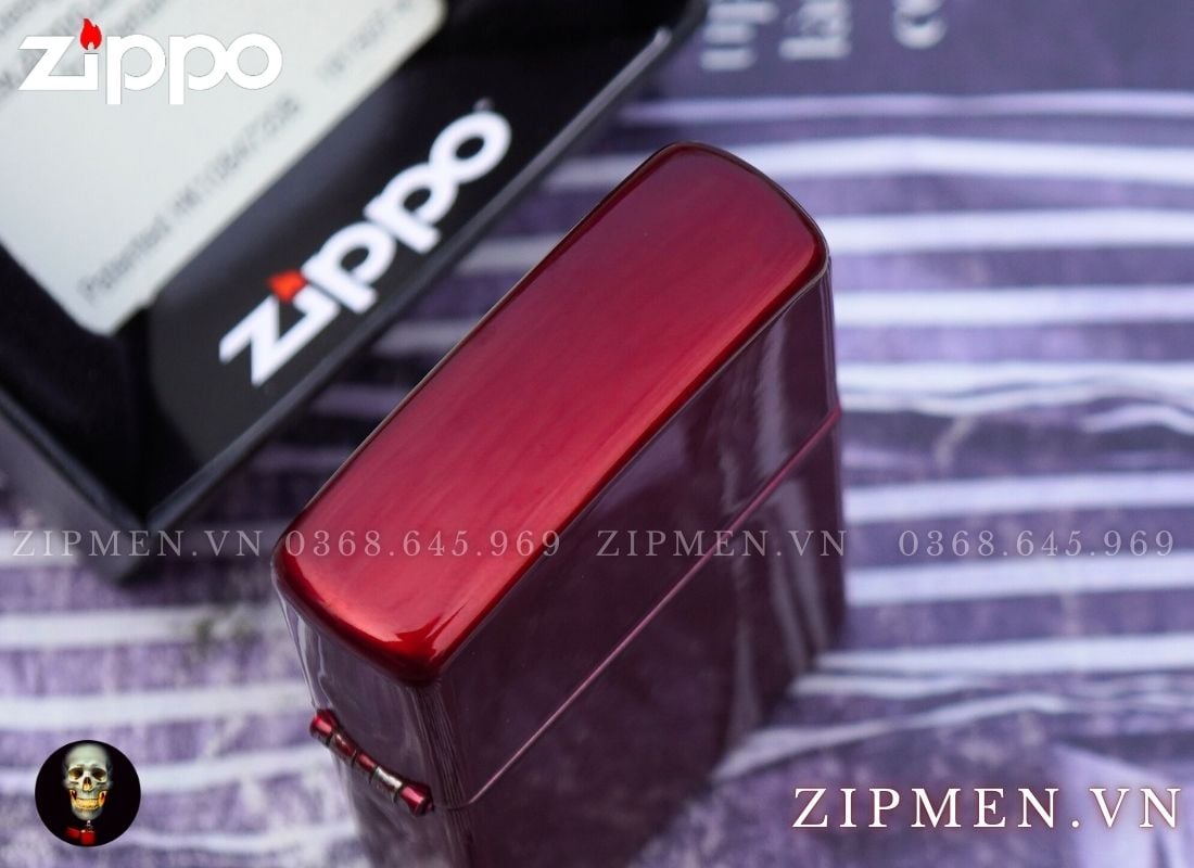 Zippo 21063 sơn tĩnh điện đỏ candy apple red chính hãng