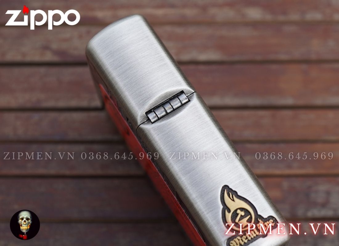 Zippo xuất Nhật Bản bọc thép trắng chủ đề chim đại bàng