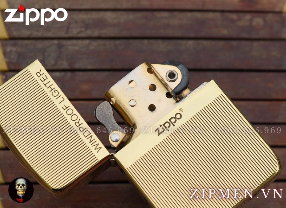 Hộp quẹt zippo replica 1941 kẻ sọc dưa Windproof Lighter