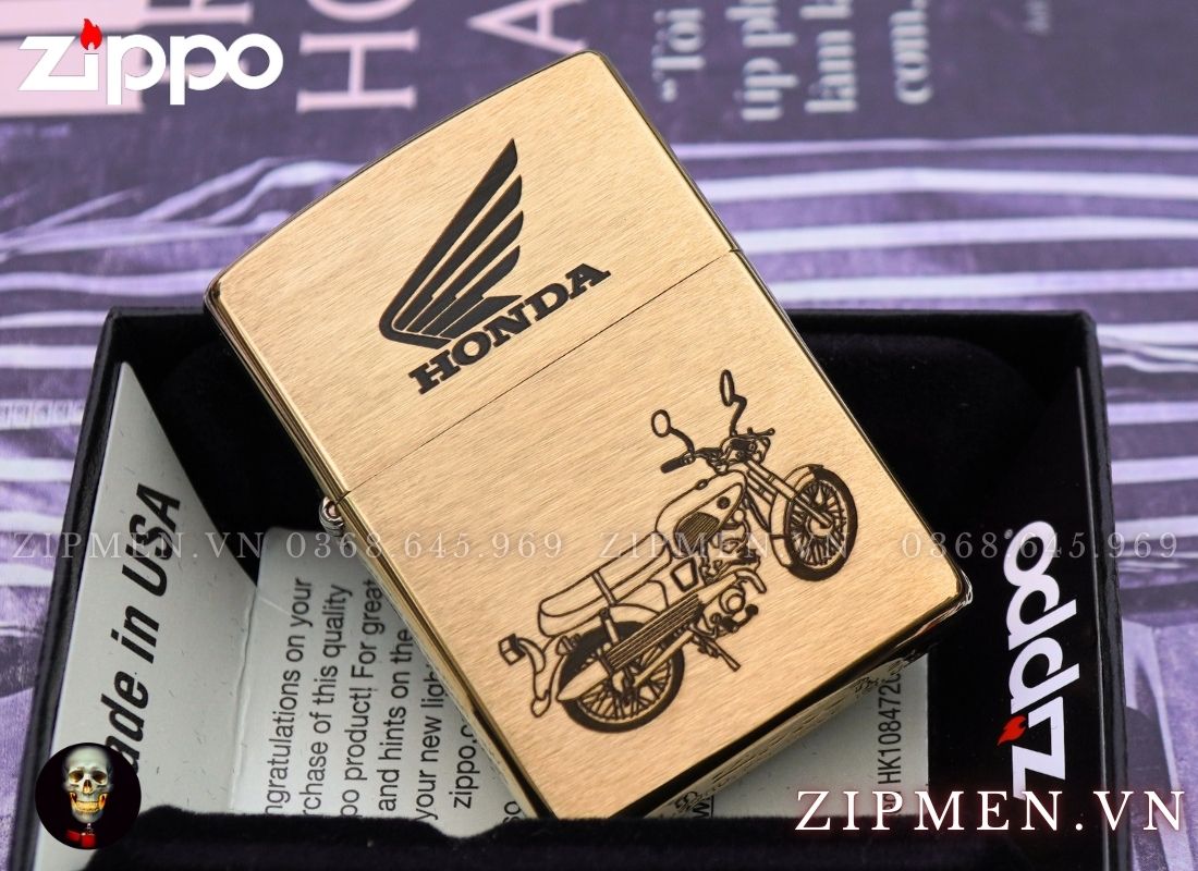 Bật lửa zippo chính hãng chủ đề xe máy Honda 67