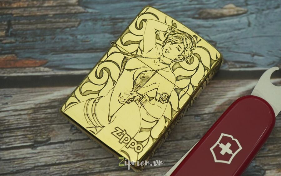 Zippo cô gái sexy tóc ngắn