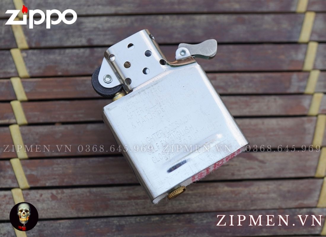 zippo chính hãng usa chrome khắc logo