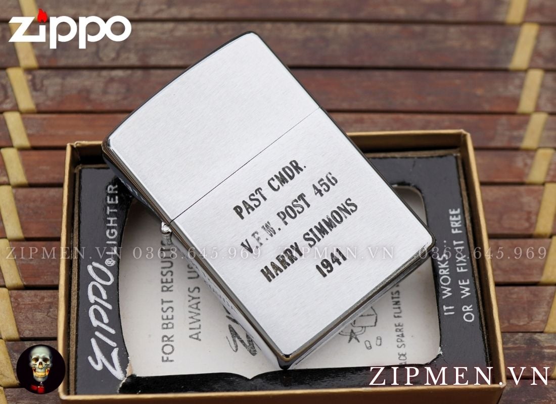 Hộp quẹt zippo cổ xưa năm 1973 mới nguyên hộp