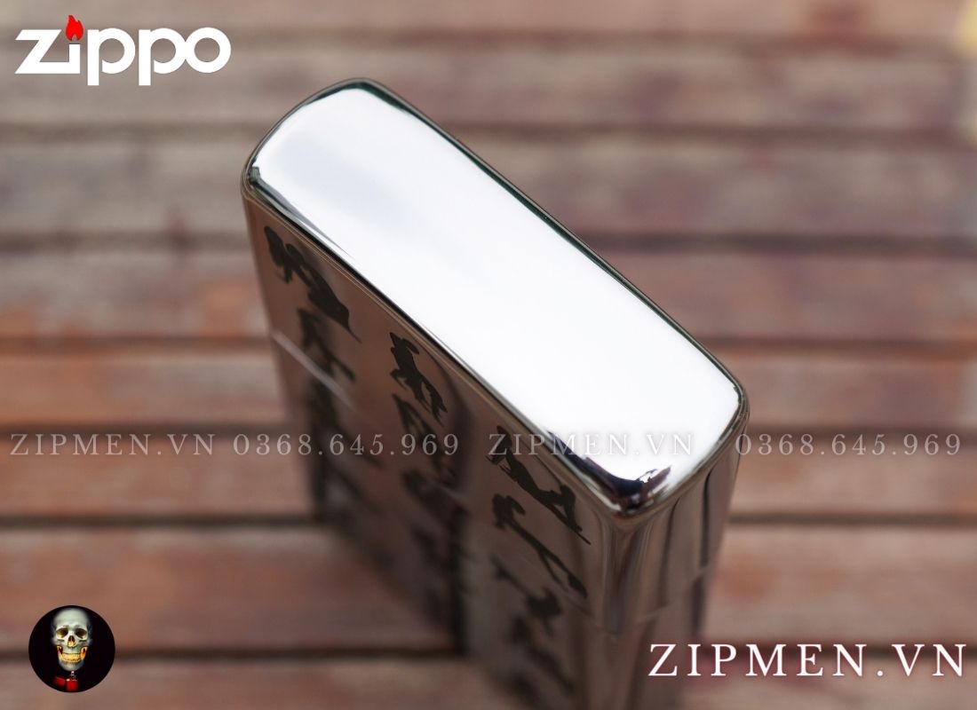 Zippo usa chrome trắng bóng chủ đề 30 tư thế yêu