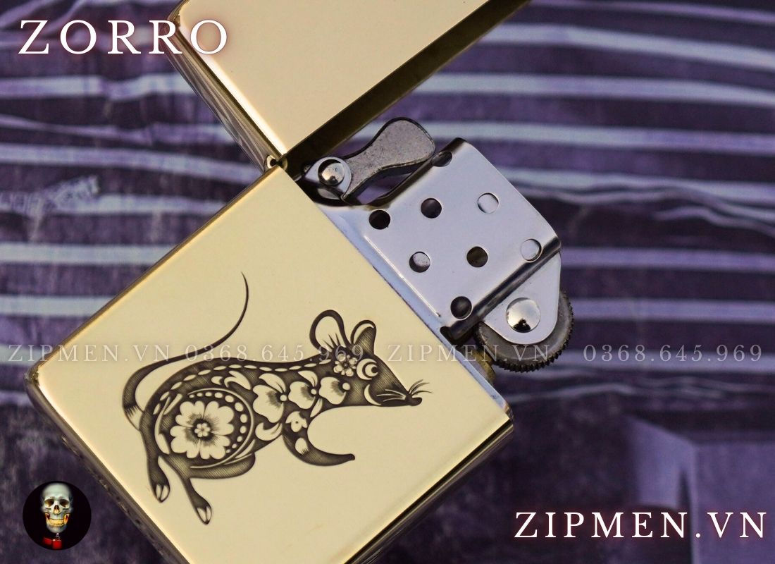 Zorro brass vỏ dày 12 con giáp năm tý