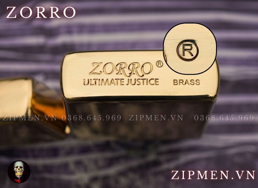 Bật lửa zorro logo bao thuốc jet vàng