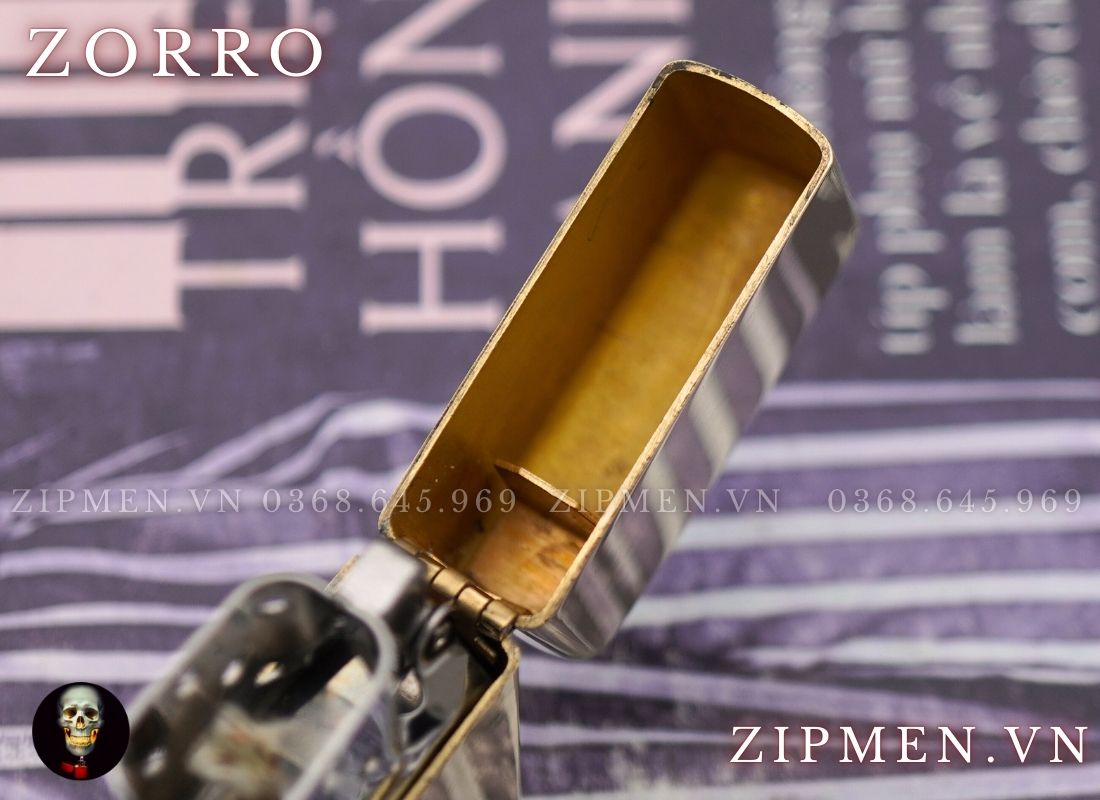 Bật lửa zorro logo bao thuốc jet vàng