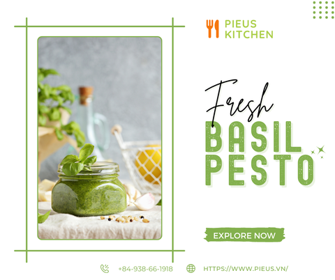 Sốt Pesto Húng quế | Fresh Basil Pesto
