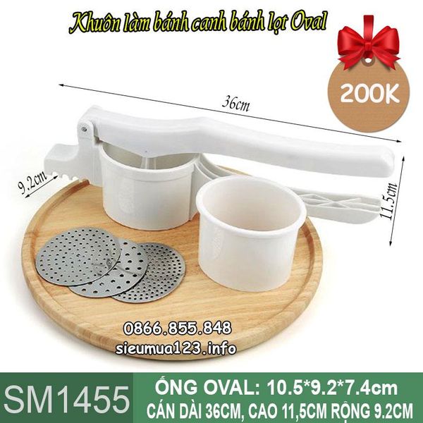 Khuôn làm bún bánh canh bánh lọt Oval 3 tấm lưới ( SM1455 )