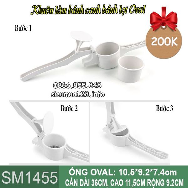 Khuôn làm bún bánh canh bánh lọt Oval 3 tấm lưới ( SM1455 )