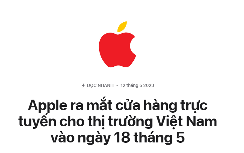 Tim Cook đăng tweet về cửa hàng online tại Việt Nam