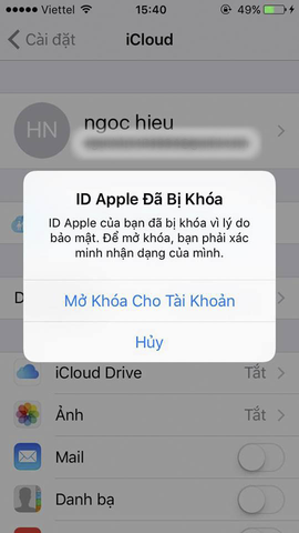 Nhiều người bị khóa Apple ID