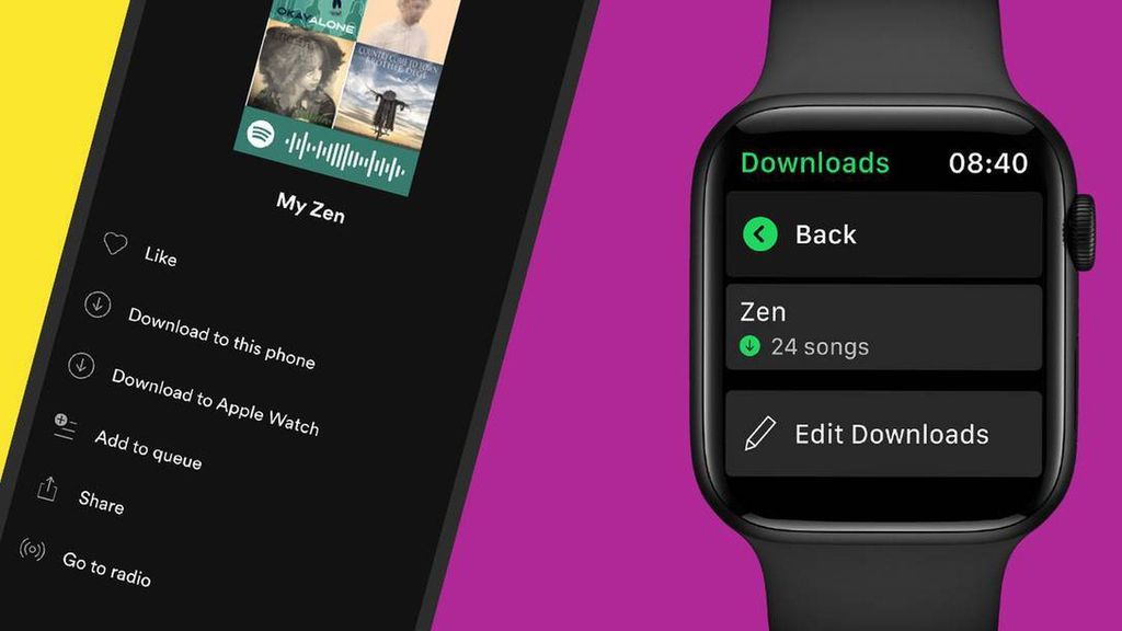 Spotify cho phép tải nhạc vào Apple Watch để nghe offline thông qua iPhone