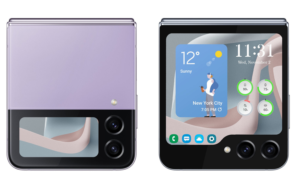 Màn hình ngoài Galaxy Z Flip5 sẽ có độ phân giải 720p, có nhiều tính năng và widget mới?