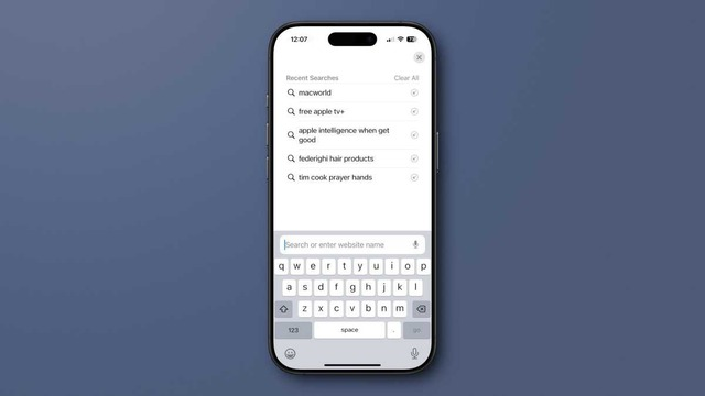 Safari hiện lịch sử tìm kiếm sau cập nhật iOS 18.4.1
