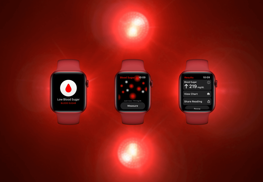 Khái niệm: Hình dung ứng dụng đồng hồ đo đường huyết của Apple có thể trông như thế nào