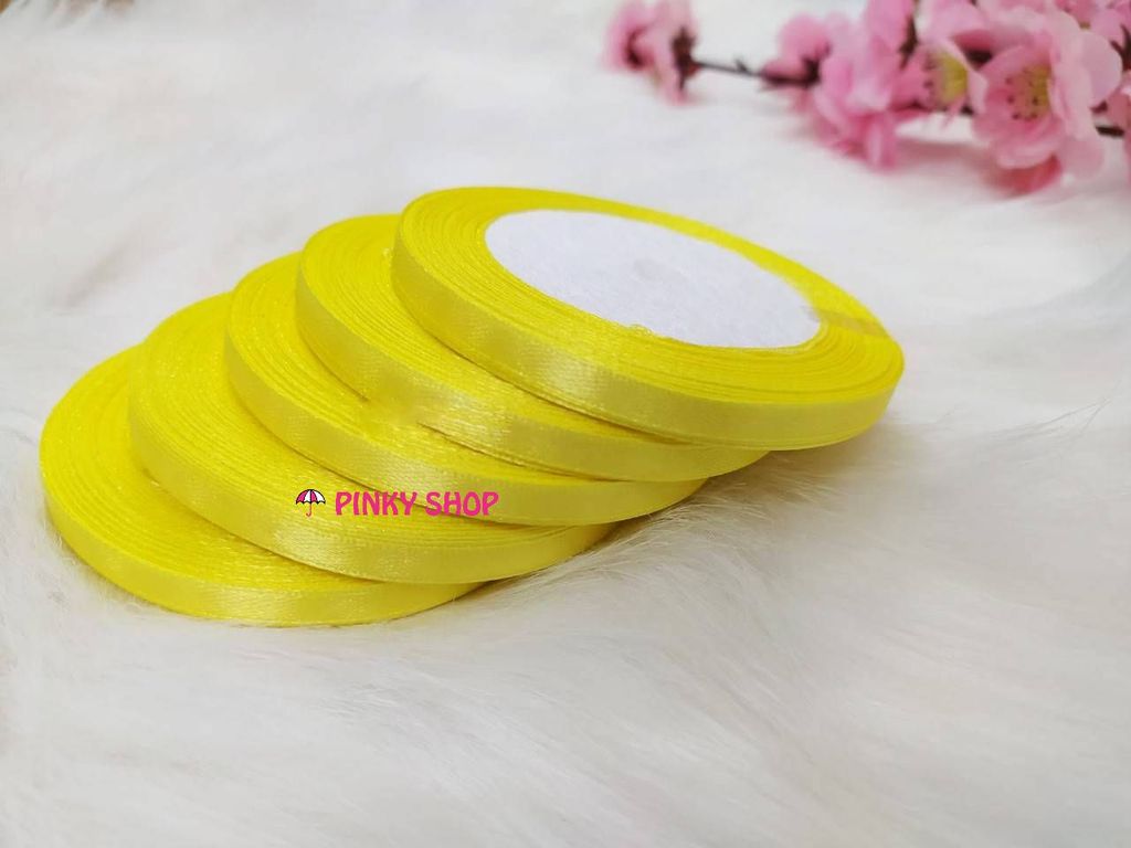 Ruy băng lụa trơn 0.5cm màu vàng  2 - Mã RB05LV2