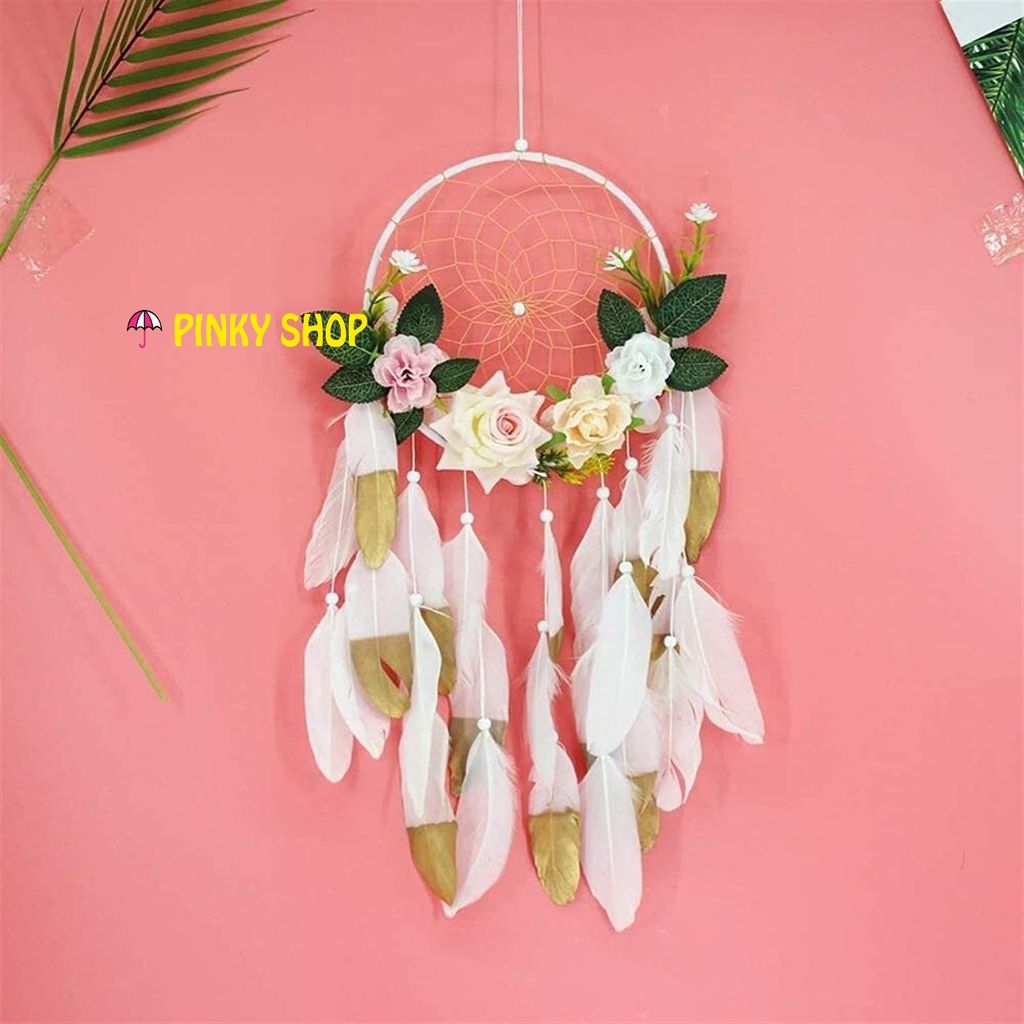 Dreamcatcher treo tường, Dreamcatcher handmade, dream catcher handmade Kim Sa decor phòng xinh xắn đáng yêu Pinky Shop mã DRD41 [Đảm bảo hàng y hình 100%]