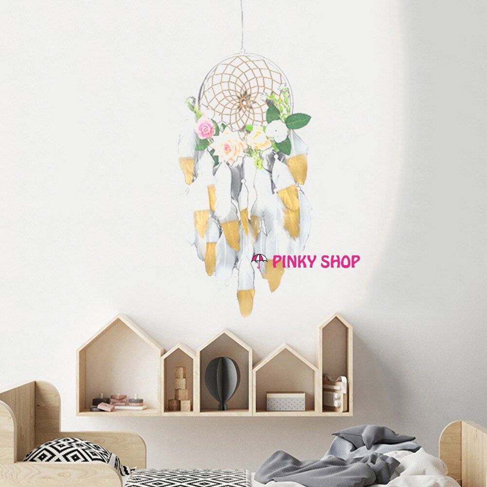 Dreamcatcher treo tường, Dreamcatcher handmade, dream catcher handmade Kim Sa decor phòng xinh xắn đáng yêu Pinky Shop mã DRD41 [Đảm bảo hàng y hình 100%]