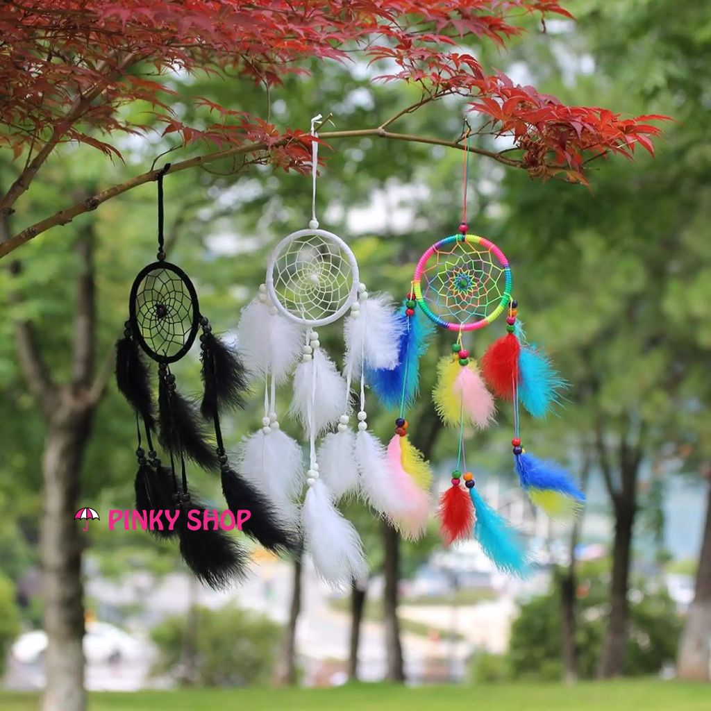 Dreamcatcher treo tường, Dreamcatcher handmade, dream catcher handmade màu đen Vintage decor trang trí phòng Pinky Shop mã DRD34 [Hàng mới 100%, Cam kết hàng y hình]