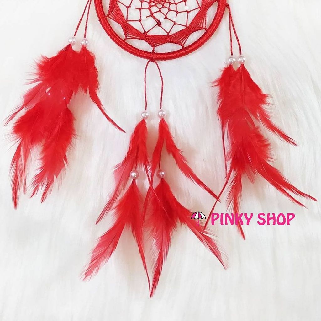 Dreamcatcher handmade màu đỏ 8 kiểu đan lưới rẻ quạt - Mã DRĐR8  ✅ Giá sản phẩm tùy vào đường kính vòng tròn lớn hay nhỏ ✅ Dream đường kính 10cm giá 90.000 ✅ Dream đường kính 12cm giá 110.000 ✅ Dream đường kính 13cm giá 120.000 ✅ Dream đường kính 15cm giá 140.000 ✅ Dream đường kính 20cm giá 200.000 ✅ Khách inbox Zalo 0983604097 để được tư vấn những mẫu có sẵn ở shop. ✅ Nếu các bạn muốn mua kích thước nhỏ hơn hoặc lớn hơn, vui lòng inbox cho shop nhé. ✅ Shop có nhận đặt hàng theo yêu cầu của khách, sẽ có hàng sau từ 1-3 ngày.