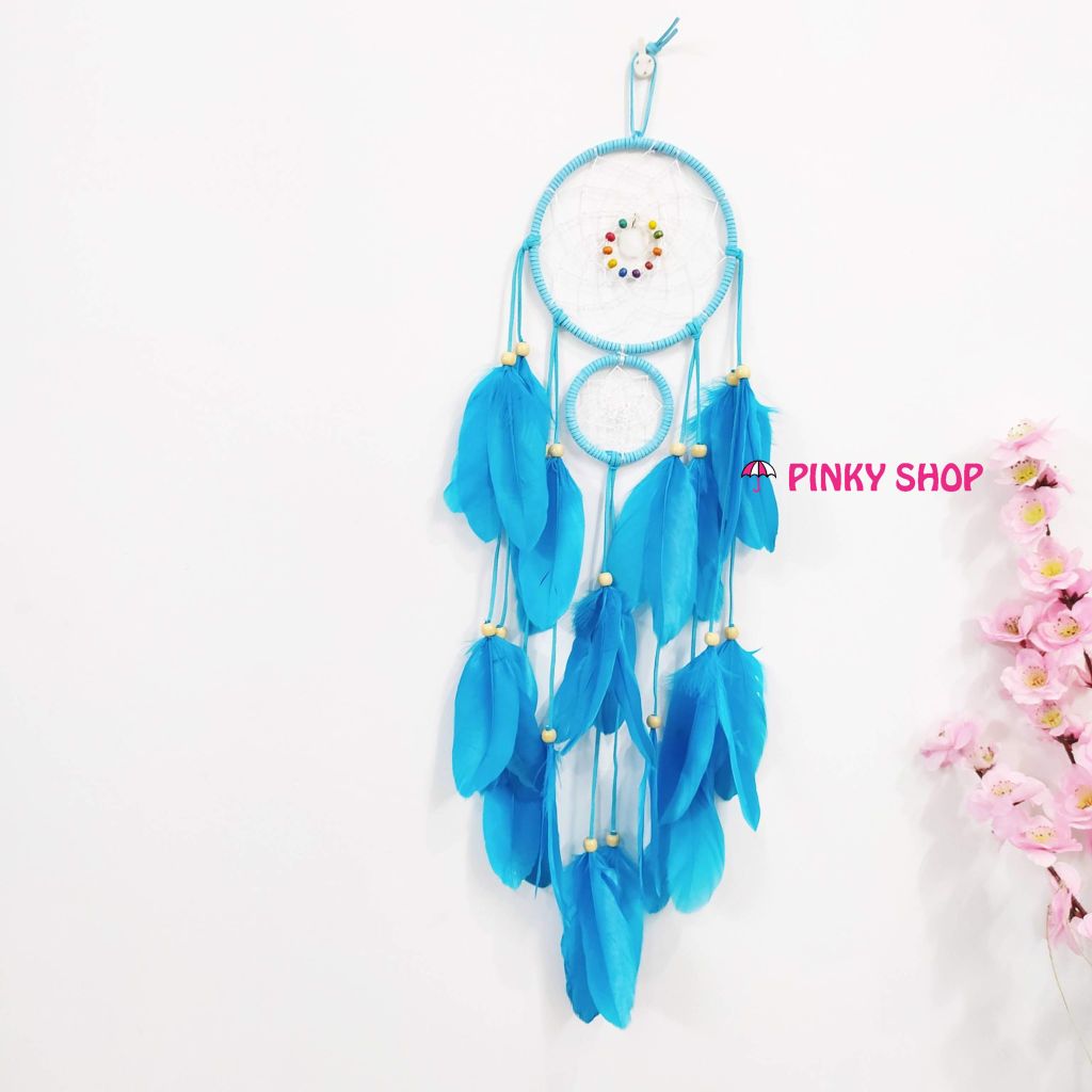 Dreamcatcher handmade màu xanh dương pastel trang trí tiệc  - Mã DRXP1