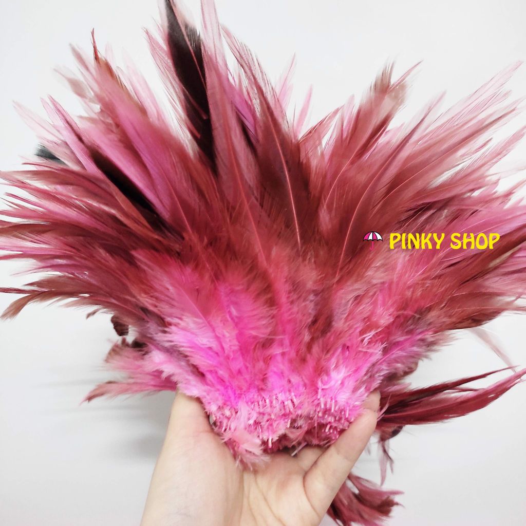 Lông vũ trang trí ngắn, nhọn, vật liệu làm dreamcatcher handmade, chụp ảnh Pinky Shop mã LVN1