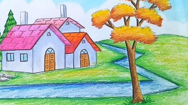 Top 10 cách vẽ ngôi nhà yêu thương lớp 6 đẹp nhất