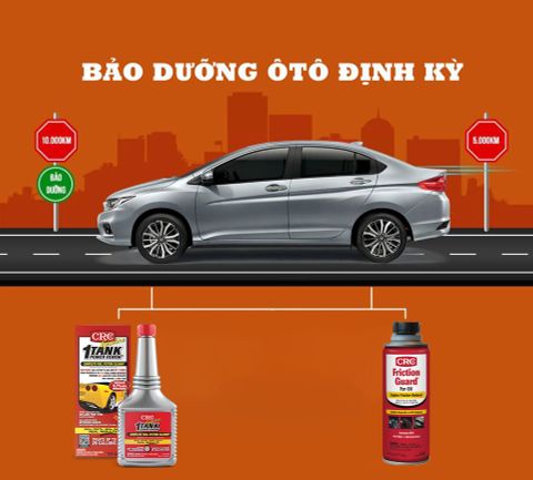 Bảo dưỡng xe định kỳ 10000km với bộ đôi sản phẩm chăm sóc xe của CRC Mỹ