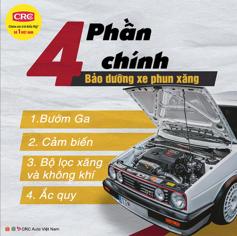 4 bộ phận bảo dưỡng bắt buộc đối với xe phun xăng