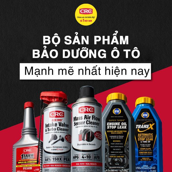 Bảo dưỡng ô tô sử dụng sản phẩm chất lượng cao của CRC Industries Mỹ