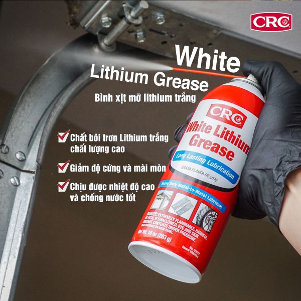 CRC White Lithium Grease - Đối tác tin cậy cho công việc bôi trơn của bạn