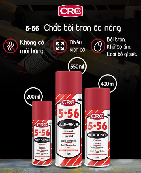 CRC 5-56 – Chất tẩy rỉ sét đa năng từ Mỹ và ứng dụng trong đời sống