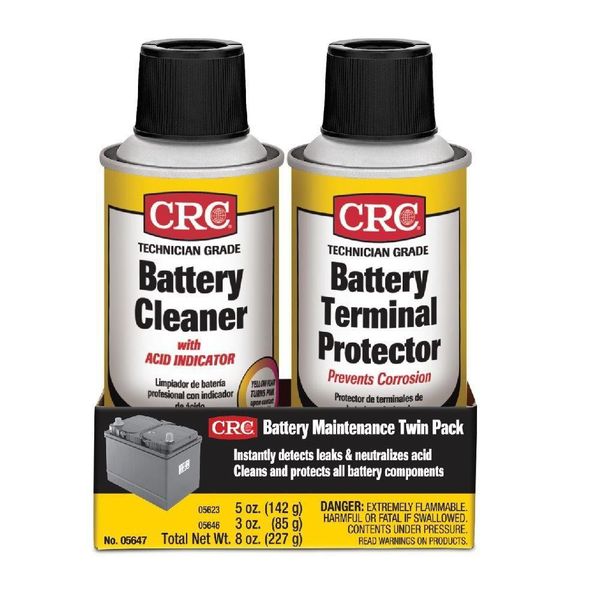 Làm sạch và bảo vệ ắc quy với CRC Battery Cleaner và Terminal Protector