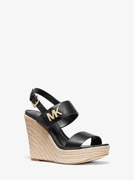 Mua giày sandal Michael Kors Deanna Leather and Jute Wedge 49T9DNHA2L –  Thiên Đường Hàng Hiệu