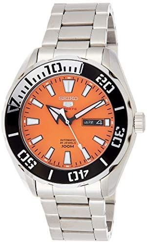 Mua 5 Sports Automatic Orange Dial Stainless Steel Men's Watch SRPC55 –  Thiên Đường Hàng Hiệu