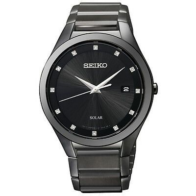 Mua đồng hồ Seiko Solar Black Dial Black PVD Men's Watch SNE243 – Thiên  Đường Hàng Hiệu