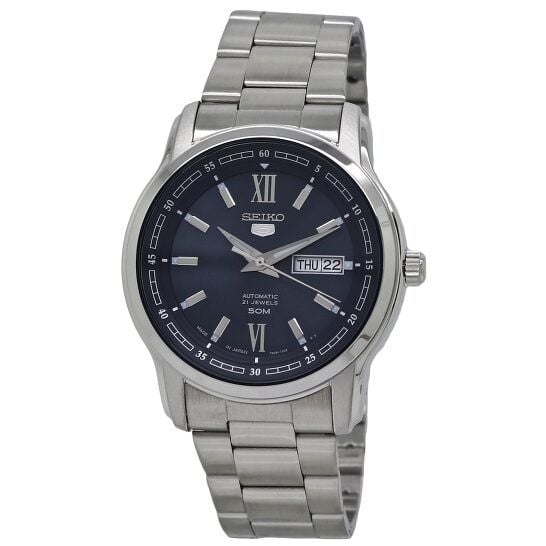 Mua Seiko 5 Automatic Blue Dial Stainless Steel Men's Watch SNKP17J1 –  Thiên Đường Hàng Hiệu