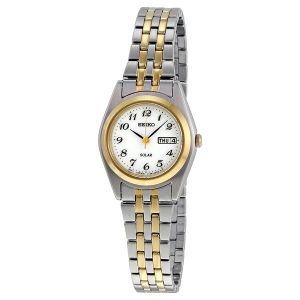 Mua đồng hồ Seiko Solar White Dial Two-tone ladies Watch SUT116 – Thiên  Đường Hàng Hiệu