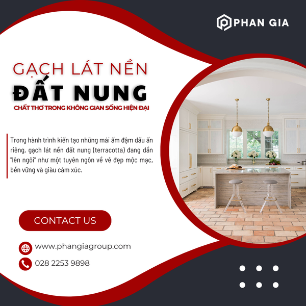 Gạch đất nung lát nền – Vẻ đẹp truyền thống trong không gian hiện đại