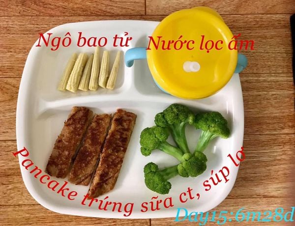 Ngày 15 Thực đơn ăn dặm BLW cho bé 6 tháng tuổi